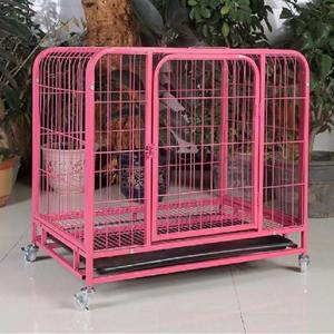 Heavy Duty Simple Spécifications 96*65*85 Caisse pour chien pour chiens moyens/petits Cage soudée à cadre en fer avec roues et boîte à plateau en plastique - Product Image 3