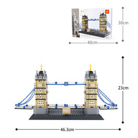 Juego de bloques de construcción modelo de puente de torre para niños. 2020, juguete de construcción modelo Wange 4219