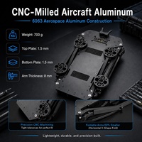QINKOFPV Accessoires FPV – Châssis de drone pliable 13 pouces, largeur 520 mm, en aluminium 6063 CNC, kit quadricoptère de transport de charge lourde longue portée
