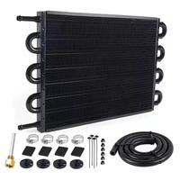 Accessoires de modification automobile noirs à 2 rangées : Condenseur de type tuyau pour climatisation, Refroidisseur/radiateur d'huile de type tube