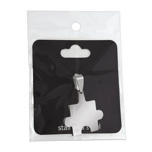 Colgante y Amuleto de Acero Fino de 25x25mm con Diseño de Rompecabezas - Product Image 2