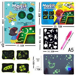 Tavola da <span class=keywords><strong>Disegno</strong></span> Luminosa Magica <span class=keywords><strong>A3</strong></span> A4 A5, Lavagna Fluorescente con Penna Luminosa, Giocattolo Educativo per Bambini - Product Image 3