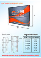 FEAMONT Portable modulaire rétro-éclairé LED éclairé exposition présentoir salon professionnel événement mur arrière système de panneau pour Expo stand arrière