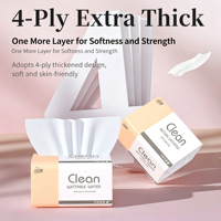 Papier toilette extra épais 4 plis, mouchoirs en papier facial, serviettes en papier en pâte de bois, serviettes en papier, mouchoirs en papier en gros, mouchoirs faciaux AFH pour usage commercial