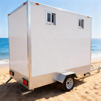 Remorque de salle de bain mobile avec douche et roues Toilette d'extérieur portable Fabriquée en Chine Remorque de toilette pour toilettes