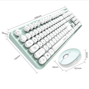 2.4G Không Dây Bàn Phím Và Chuột Combo Đầy Màu Sắc Bàn Phím Chuột Thiết Lập Với Vòng Keycaps Dễ Thương Chuột Không Dây Cho Máy Tính Xách Tay PC - Product Image 6
