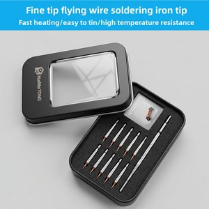 Pointe de fer à <span class=keywords><strong>souder</strong></span> en cuivre pur C210 pour station de soudage T210, tête de remplacement pour fil volant, pour réparation de soudure de circuits imprimés de téléphone - Product Image 5