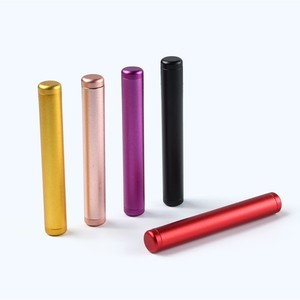 Meilleure Vente Usine : Tube Métallique en Aluminium pour Cigarettes, Double Vis, Hermétique, 110 mm, Taille King Size, Personnalisable avec Logo Gravé - Product Image 1