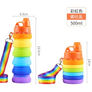 Bouteille d'eau pliable en silicone, écologique, de qualité alimentaire, pour le sport, les voyages, la randonnée, vente chaude - Product Image 6
