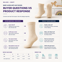 Chaussettes antidérapantes côtelées chaudes pour bébés et enfants, idéales pour les programmes de vente au détail de vêtements pour enfants avec planification de collection multi-SKUs