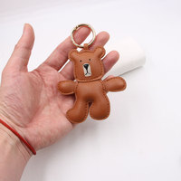 Porte-clés pendentif mini ours en peluche de dessin animé pour sac à dos femme, luxueux, doux et mignon