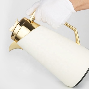 Dálah-termo de aislamiento de vidrio blanco y dorado, diseño Simple, 1,0 litros - Product Image 5