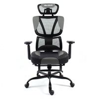 Chaise de bureau ergonomique pivotante moderne avec appui-tête réglable et support lombaire pour le bureau à domicile et la salle de réunion
