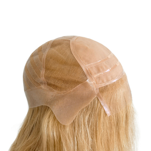 Elegante Peluca de Cabello Humano Virgen Rubio de Grado Médico <span class=keywords><strong>para</strong></span> <span class=keywords><strong>Alopecia</strong></span>, <span class=keywords><strong>con</strong></span> Base de Encaje Completo sin Pegamento de Seda y Silicona <span class=keywords><strong>para</strong></span> Mujer - Product Image 1