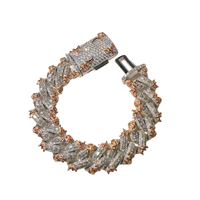 Pulsera de Plata 925 de Alta Calidad con Baño de Rodio, Corte Radiante, Microincrustaciones de Moissanita VVS Auténtica, Joyería de Lujo