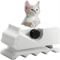 Yeanifeana Coupe-carton portable en forme de chaton imprimé en 3D, outil de découpe de bandes plastiques DIY pour la maison (Blanc Chine)