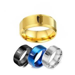 Anillo de acero inoxidable Attack On Titan Wings Of Liberty, anillo de dedo de anime Shingeki No Kyojin, regalo de joyería para fanáticos - Product Image 1