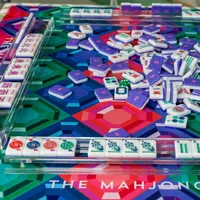 Tuiles à thème pierres précieuses, 160 pièces, jeu de Mahjong américain personnalisé en acrylique pour le jeu de casino et les tuiles de Mahjong de Noël