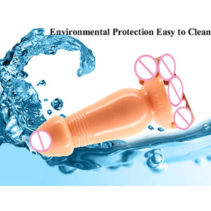 Mantar kafa PVC yapay <span class=keywords><strong>Penis</strong></span> Anal Plug yumuşak gerçekçi <span class=keywords><strong>Penis</strong></span> şekli erkekler & kadınlar için 3 renk seçenekleri ile seks oyuncak - Product Image 2