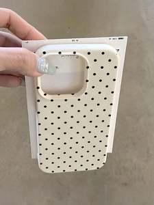 Funda Minimalista para Teléfono con Diseño de Puntos Blancos y Negros para iPhone 17 Air 12 13 Pro Max 14 15 16 Plus, Funda Protectora Antigolpes - Product Image 2