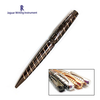 Stylo bille de luxe sportif en métal JR-4200A Jaguarpen 1,0 mm, plaqué or/rhodium, motif CNC, logo personnalisé OEM, haute qualité
