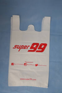 Custom Printed Custom Logo Plastic T-Shirt <b>Bags</b> Easy Open System Shopping <b>Bag</b> - Product Image 2