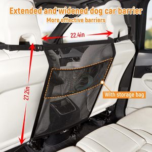 Barrière de <span class=keywords><strong>voiture</strong></span> pliable de luxe pour <span class=keywords><strong>chien</strong></span> avec organisateur en maille respirante et <span class=keywords><strong>filet</strong></span> réglable pour séparateur universel de <span class=keywords><strong>voiture</strong></span> (Polyester) - Product Image 6
