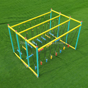 Équipement de fitness en plein air Pont à une seule planche en métal Marque ZhuoYuan pour 9 personnes pour agrandir la cour de jeux Équipement de jeu non électrique - Product Image 3