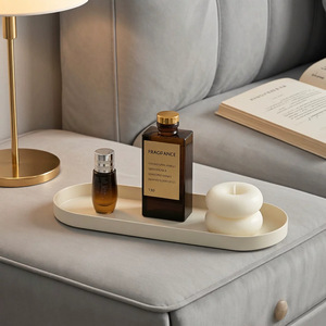 Plateau de rangement ovale de luxe nordique, directement de l'usine, <span class=keywords><strong>esthétique</strong></span>, pour bijoux, cosmétiques, organiseur de clés d'entrée, minimaliste - Product Image 5