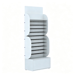 Expositor de metal para suelo con gabinete de almacenamiento y gancho para joyería, tipo estante de exhibición para minoristas - Product Image 2
