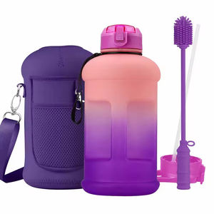 Botella de Agua de Plástico Ecológica de Boca Ancha de 64 oz/2.2 L con Funda Personalizada para Niños, Ideal para la Escuela y Viajes - Product Image 3