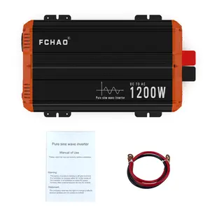 FCHAO 1500W1200ワットdc 12V 24V to ac 110v 230v太陽光発電インバーター高周波純粋な正弦波インバーター