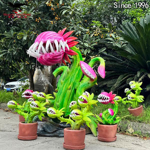 Manège de parc d'attractions et aire de jeux intérieure de zoo, équipement de jeu souple, Fleur mangeuse d'hommes grandeur nature et réaliste - Product Image 4