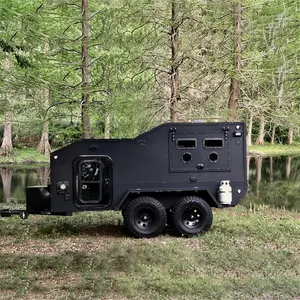 Ecofor — petite remorque de Camping Camping, véhicule tout-terrain, caravane, Camping-car, avec Double axe