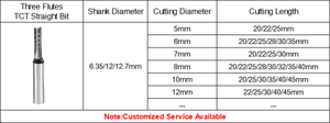 DH Milling Cutter TCT <b>Router</b> Bit with Groove Wooden Tungsten Carbide Straight or Diamond PCD End Mill for Wood - Product Image 6