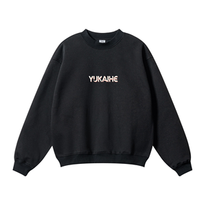 Maglione con <span class=keywords><strong>girocollo</strong></span> ricamato personalizzato 345gsm <span class=keywords><strong>felpa</strong></span> oversize in pile con Logo personalizzato felpe da <span class=keywords><strong>uomo</strong></span> all'ingrosso - Product Image 1