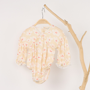 Spring Autumn Baby Rompers Sweet Floral Print Baby Girls Clothes Lyocell Bamboo Bodysuit Fashion Baby <strong>Onesies</strong> - Product Image 1