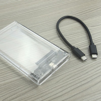 Custodia per disco rigido trasparente HDD sd tipo C a USB3.2 custodia per disco rigido da 2.5 pollici