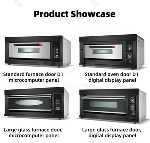 Four à sole électrique commercial en titane noir pour la cuisson <span class=keywords><strong>de</strong></span> gâteaux, pains et pâtisseries - Product Image 1