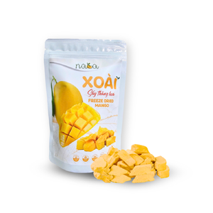 มะม่วงอบแห้งแบบแช่แข็ง 100% จากธรรมชาติ ผลิตจากเวียดนาม ขนมหวานและวัตถุดิบสำหรับทำขนม ใช้กับชานม บรรจุภัณฑ์แบบแพ็คใหญ่ - Product Image 1