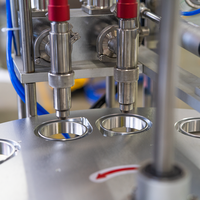 Machine de remplissage de gobelets directe usine, scelleuse en acier inoxydable de qualité alimentaire pour sauce chili et sauce tomate, remplisseur à piston rotatif