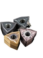 Insert Pemotong Bubut CNC Karbida WNMG080404/08-MA Khusus Baja Tahan Karat, Ujung Pemotong Silinder Luar Berujung Bulat