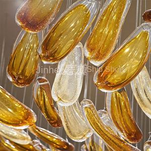 מכירות משרד חול שולחן נברשת תחנת מים קריאייטיב מנורת הנדסה לא סטנדרטית עבור לובי זכוכית לובי - Product Image 5