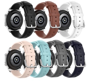 Bracelet de montre en cuir véritable 20 mm 22 mm, bracelet de remplacement classique pour montres intelligentes Samsung, pour Garmin Vivoactive 6 5 Forerunner245 - Product Image 1
