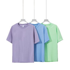 T-shirt à manches courtes en pur coton pour homme, coupe ample, respirant, couleur unie, vêtement décontracté d'été - Product Image 5