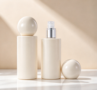 Flacon de fond de teint en verre cylindrique personnalisé de 60 ml avec bouchon rond, flacon d'huile essentielle