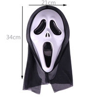 Horreur effrayante pour le masque de fête en PVC de visage de fantôme pour Halloween Scary Scream Ma