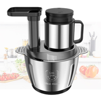 Robot culinaire multifonction pour la maison et la cuisine, hachoir à viande manuel/électrique 2L 3L en acier inoxydable, pour légumes et viande, idéal pour les camping-cars