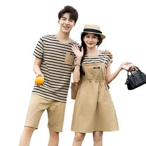 Venta al por mayor Mamá Niños Vestido de verano Papá e hijo Camiseta Conjunto familiar - Product Image 1