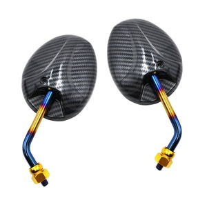 Piezas de fibra de carbono para motocicleta, espejo retrovisor lateral de 8mm con espiga para Triumph, <span class=keywords><strong>Yamaha</strong></span>, Aerox155, Honda, Click <span class=keywords><strong>160</strong></span> - Product Image 1